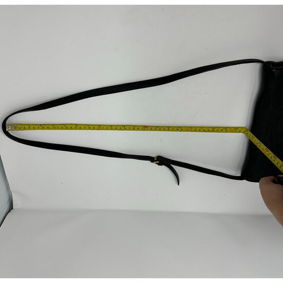 J. Crew Women's Black 100% Leather Classic Crossbody Shoulder Purse - Picture 11 of 11